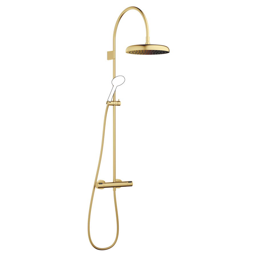 Système de douche COYA
avec thermostat
127.9 cm, 1/2", E 137-163 mm
saillie 420 mm
douche arrosoir D 30 cm, Pure Rain
débit 14 (L/min)
tuyau de douche métallique 175 cm
sans douche à main
groupe acoustique&nbsp;I