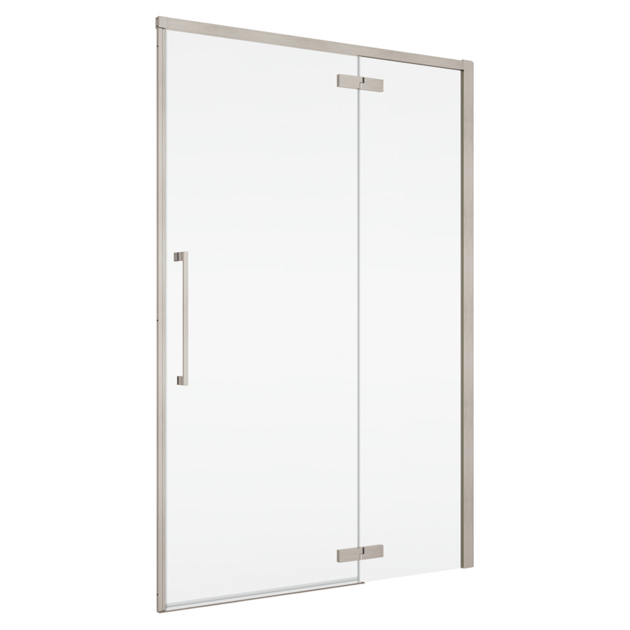 Porte battante Oriana
150 cm, H 200 cm
1 panneau, avec le panneau fixe
butée à droite, avec cadre partiel
