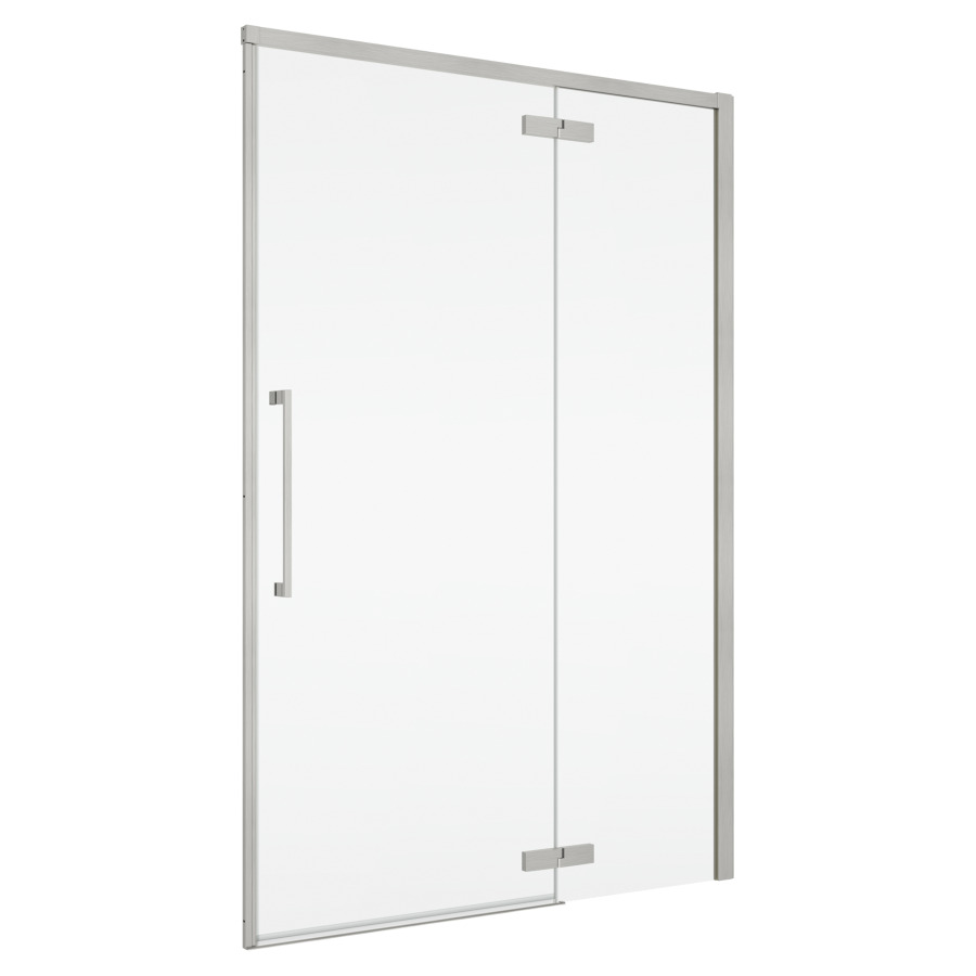 Porte battante Oriana
150 cm, H 200 cm
1 panneau, avec le panneau fixe
butée à droite, avec cadre partiel