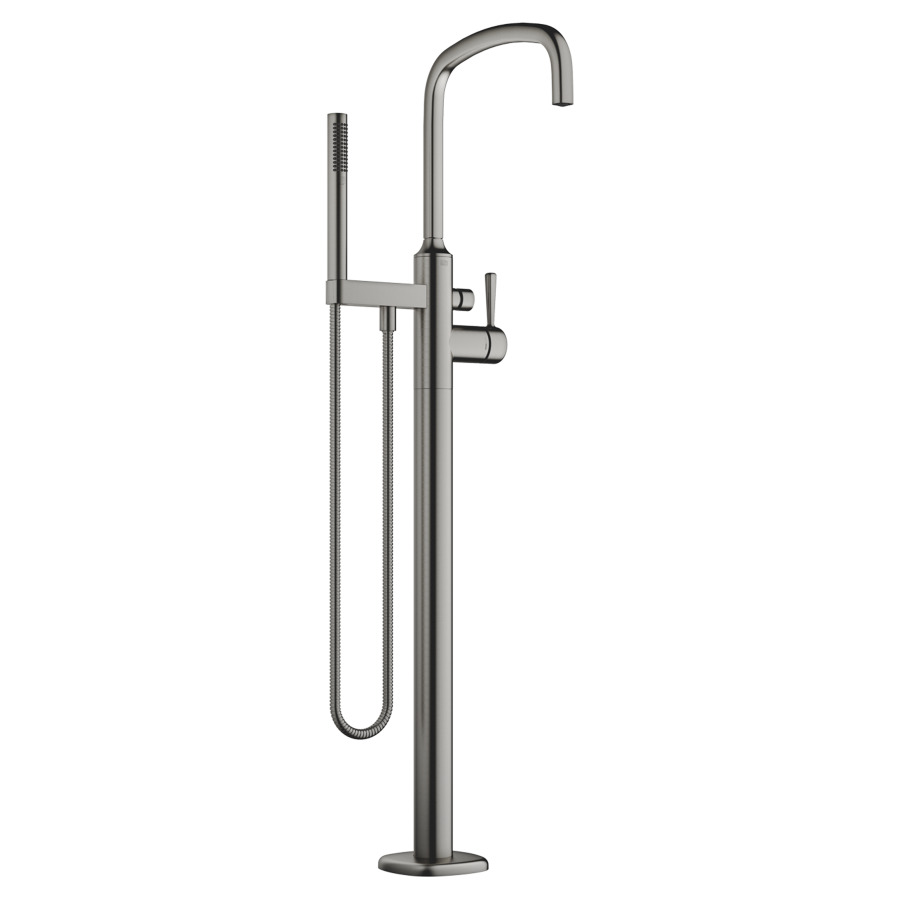 Mélangeur de bain COYA pose libre
H jusqu'à aérateur 904-974 mm
saillie 280 mm, goulot orientable
débit 24.6 (L/min)
douche à main 6.8 (L/min), Compact Rain
tuyau de douche métallique 125 cm
avec poignée à levier
sans corps à encastrer 769021