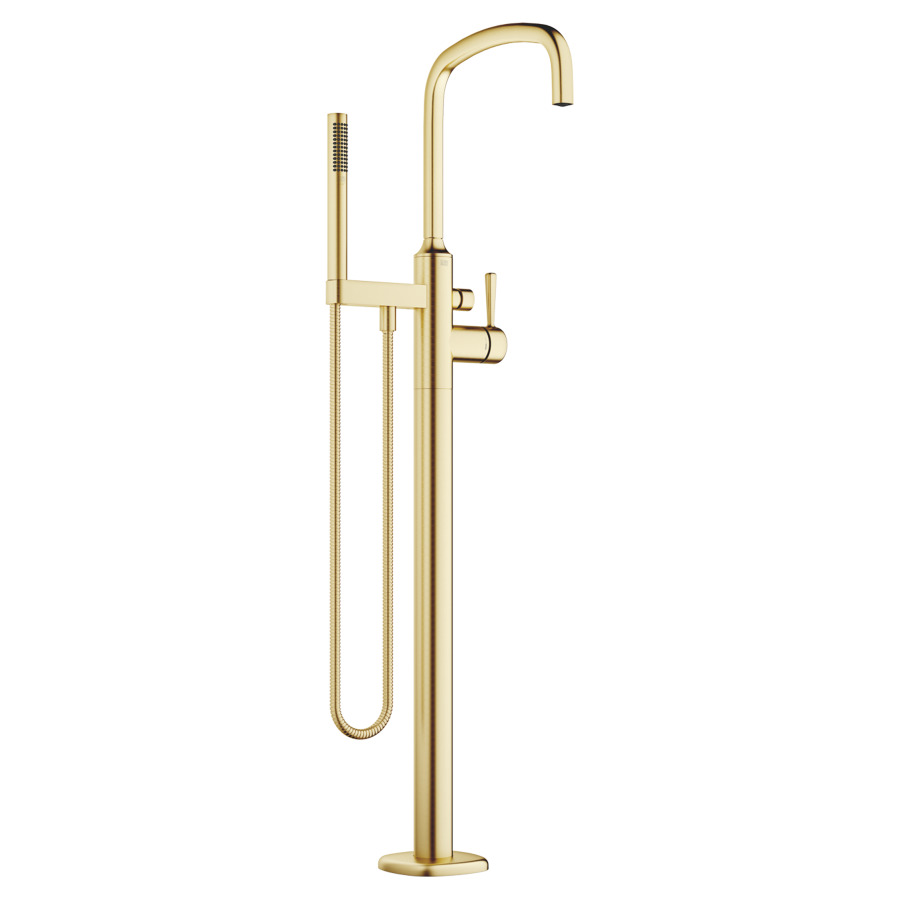 Mélangeur de bain COYA pose libre
H jusqu'à aérateur 904-974 mm
saillie 280 mm, goulot orientable
débit 24.6 (L/min)
douche à main 6.8 (L/min), Compact Rain
tuyau de douche métallique 125 cm
avec poignée à levier
sans corps à encastrer 769021