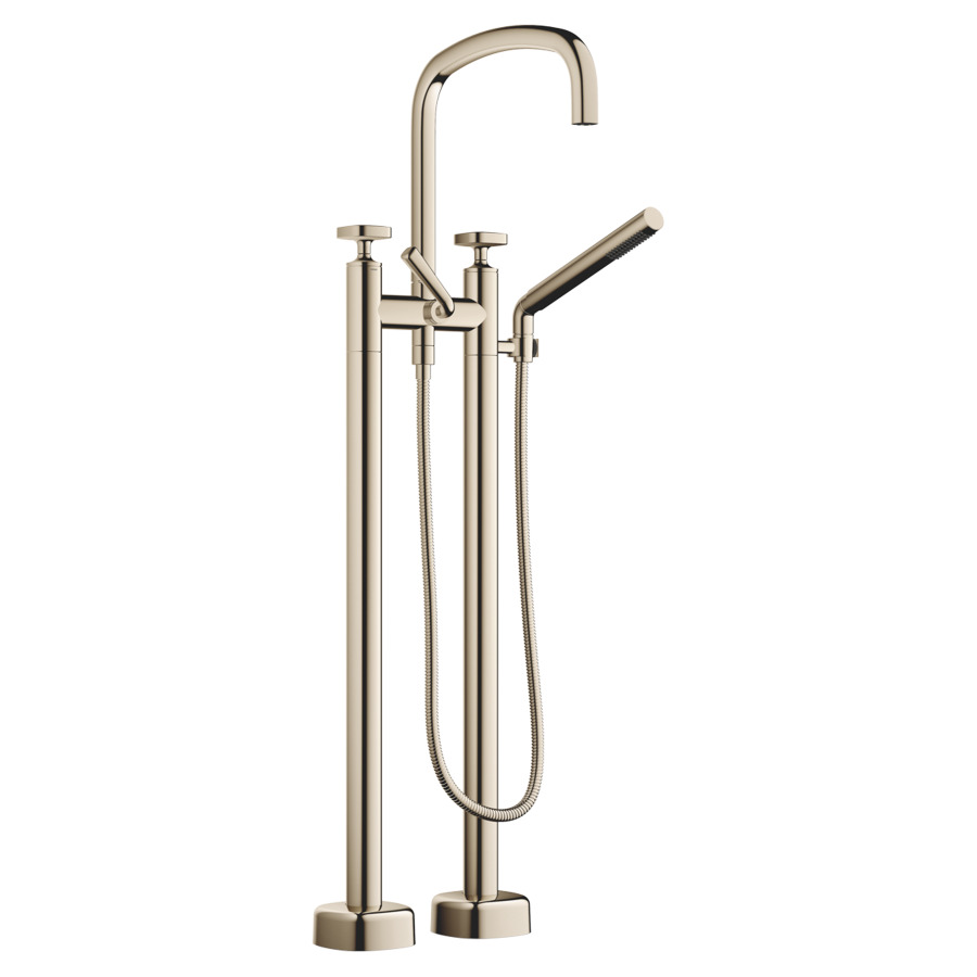Batterie de bain COYA pose libre
H jusqu'à aérateur 834 mm
saillie 280 mm, goulot orientable
débit 24.6 (L/min)
douche à main 6.8 (L/min), Compact Rain
tuyau de douche métallique 125 cm
avec poignées carrées
sans corps à encastrer 769021
groupe acoustique&nbsp;I