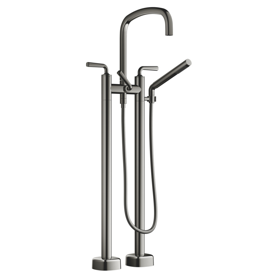 Batterie de bain COYA pose libre
H jusqu'à aérateur 834 mm
saillie 280 mm, goulot orientable
débit 24.6 (L/min)
douche à main 6.8 (L/min), Compact Rain
tuyau de douche métallique 125 cm
avec poignées à levier
sans corps à encastrer 769021
groupe acoustique&nbsp;I