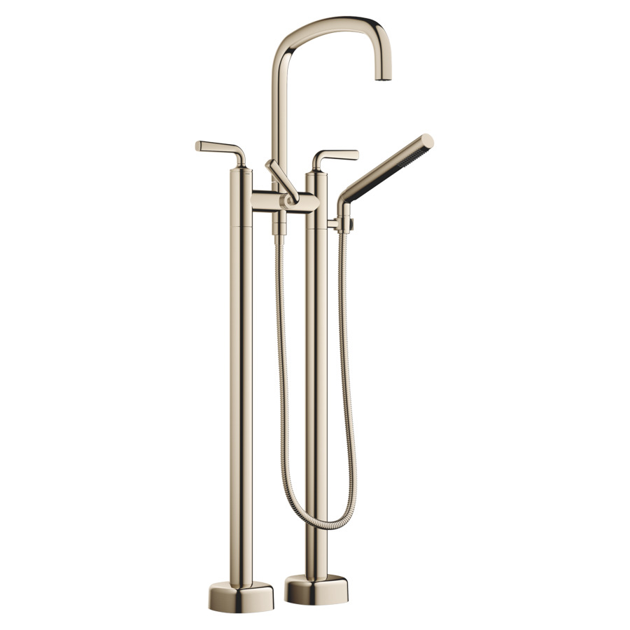 Batterie de bain COYA pose libre
H jusqu'à aérateur 834 mm
saillie 280 mm, goulot orientable
débit 24.6 (L/min)
douche à main 6.8 (L/min), Compact Rain
tuyau de douche métallique 125 cm
avec poignées à levier
sans corps à encastrer 769021
groupe acoustique&nbsp;I