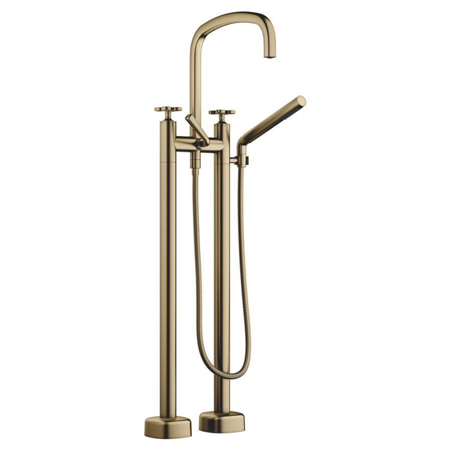 Batterie de bain COYA pose libre
H jusqu'à aérateur 834 mm
saillie 280 mm, goulot orientable
débit 24.6 (L/min)
douche à main 6.8 (L/min), Compact Rain
tuyau de douche métallique 125 cm
avec poignées en croix
sans corps à encastrer 769021
groupe acoustique&nbsp;I