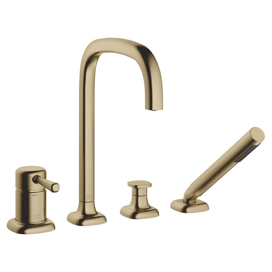 Garniture de remplissage COYA
montage sur carrelage/bord de baignoire 
4-trous, goulot orientable, saillie 220 mm
mélangeur, bec, inverseur, douche à main
débit 18.2 (L/min)
douche à main 6.8 (L/min), Compact Rain
tuyau de douche métallique 175 cm
groupe acoustique&nbsp;I