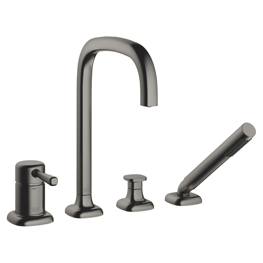 Garniture de remplissage COYA
montage sur carrelage/bord de baignoire 
4-trous, goulot orientable, saillie 220 mm
mélangeur, bec, inverseur, douche à main
débit 18.2 (L/min)
douche à main 6.8 (L/min), Compact Rain
tuyau de douche métallique 175 cm
groupe acoustique&nbsp;I