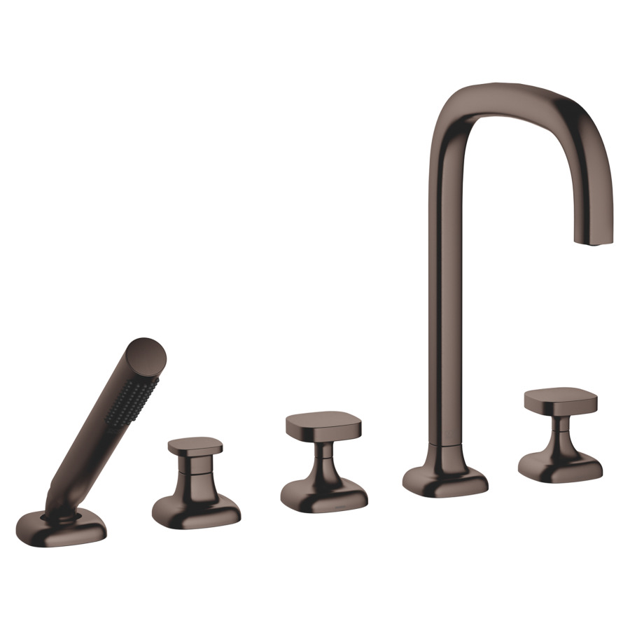 Garniture de remplissage COYA
montage sur carrelage/bord de baignoire 
5-trous, goulot orientable, saillie 220 mm
douche à main, inverseur, mélangeur, bec, mélangeur 
débit 20.4 (L/min)
douche à main 6.8 (L/min), Compact Rain
tuyau de douche métallique 175 cm
avec poignées carrées
groupe acoustique&nbsp;I