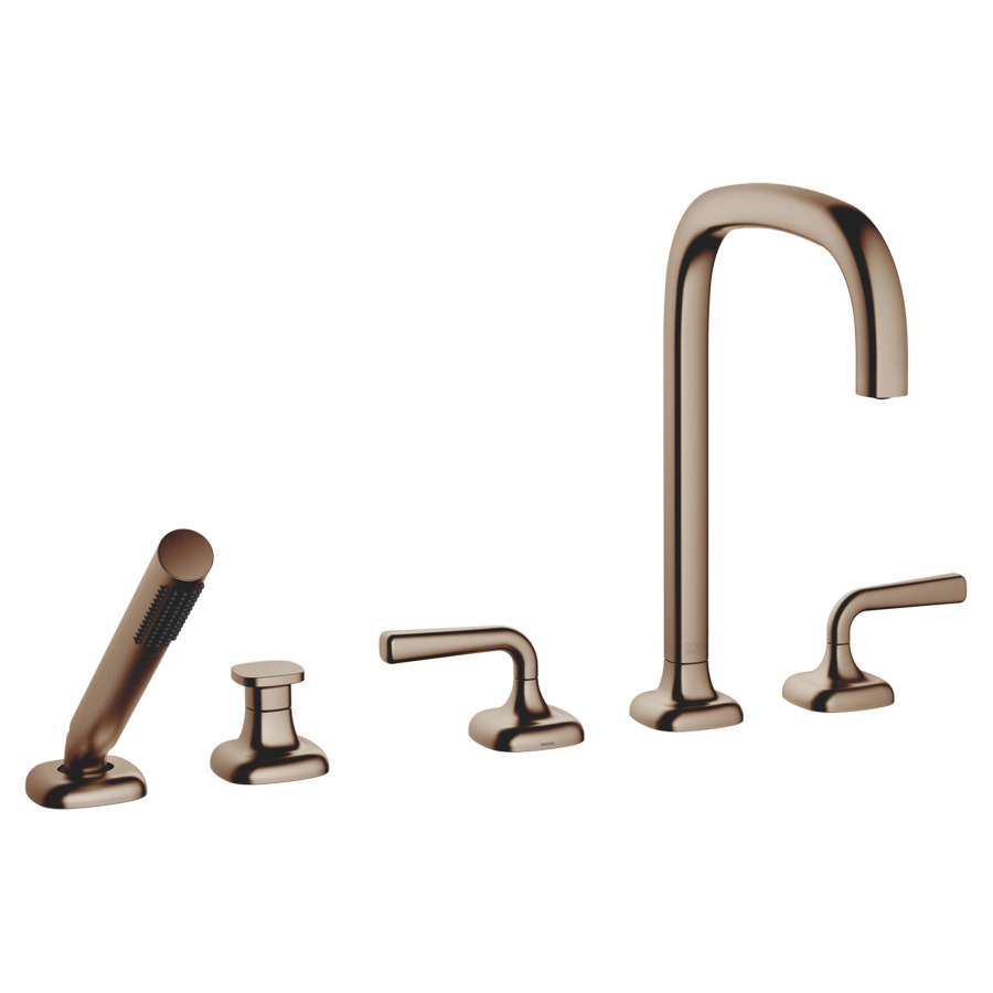 Garniture de remplissage COYA
montage sur carrelage/bord de baignoire 
5-trous, goulot orientable, saillie 220 mm
douche à main, inverseur, mélangeur, bec, mélangeur 
débit 20.4 (L/min)
douche à main 6.8 (L/min), Compact Rain
tuyau de douche métallique 175 cm
avec poignées à levier
groupe acoustique&nbsp;I