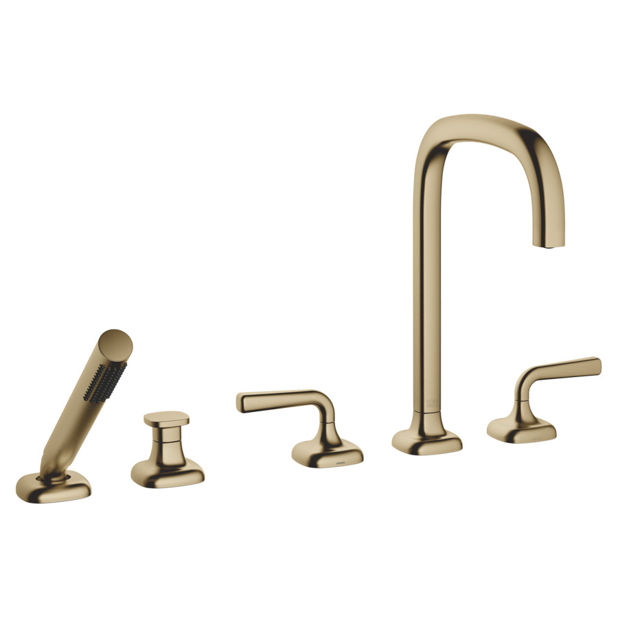 Garniture de remplissage COYA
montage sur carrelage/bord de baignoire 
5-trous, goulot orientable, saillie 220 mm
douche à main, inverseur, mélangeur, bec, mélangeur 
débit 20.4 (L/min)
douche à main 6.8 (L/min), Compact Rain
tuyau de douche métallique 175 cm
avec poignées à levier
groupe acoustique&nbsp;I