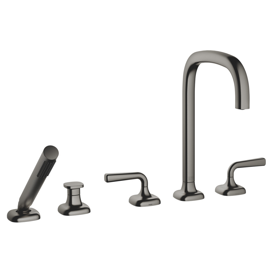 Garniture de remplissage COYA
montage sur carrelage/bord de baignoire 
5-trous, goulot orientable, saillie 220 mm
douche à main, inverseur, mélangeur, bec, mélangeur 
débit 20.4 (L/min)
douche à main 6.8 (L/min), Compact Rain
tuyau de douche métallique 175 cm
avec poignées à levier
groupe acoustique&nbsp;I