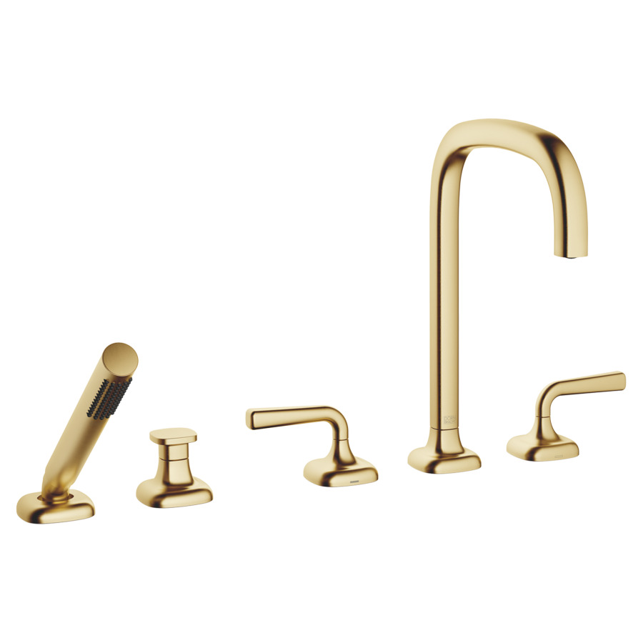 Garniture de remplissage COYA
montage sur carrelage/bord de baignoire 
5-trous, goulot orientable, saillie 220 mm
douche à main, inverseur, mélangeur, bec, mélangeur 
débit 20.4 (L/min)
douche à main 6.8 (L/min), Compact Rain
tuyau de douche métallique 175 cm
avec poignées à levier
groupe acoustique&nbsp;I