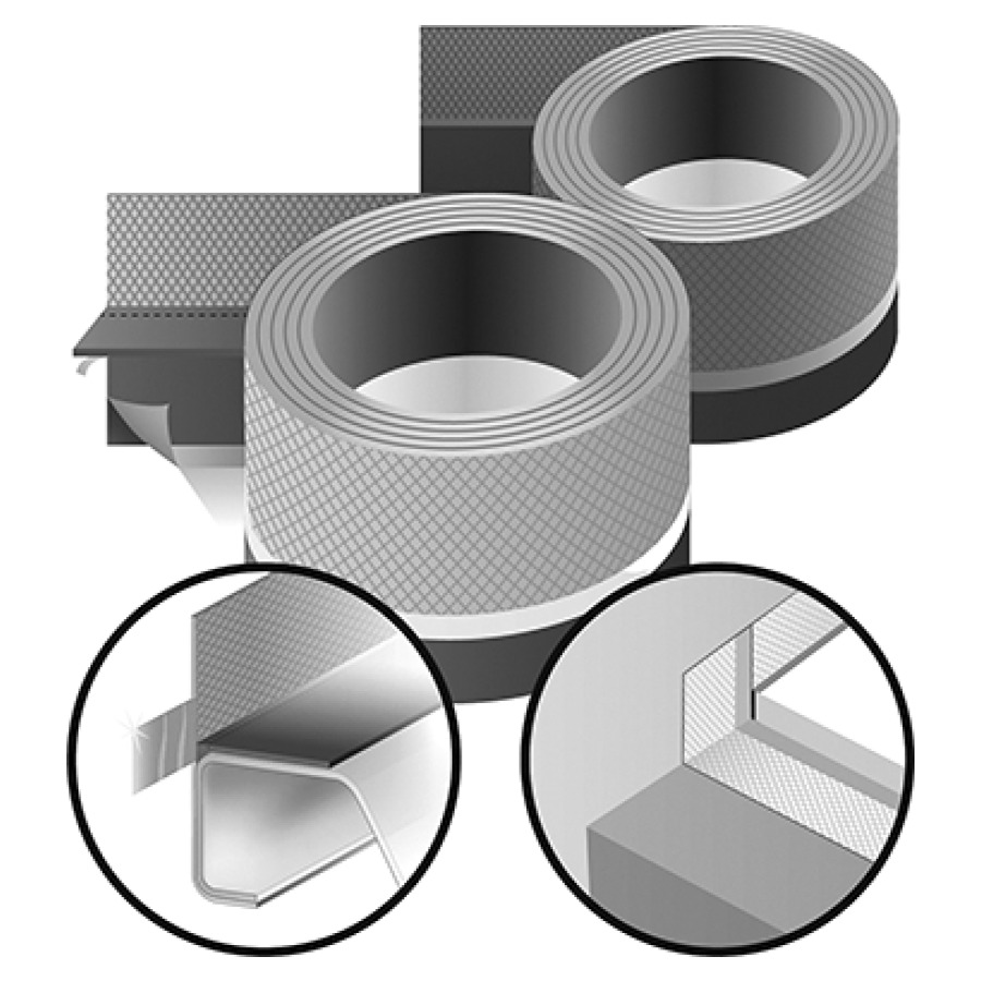 Rebord Flex Gabag Schnittschutz 3D
set de:
1000 cm raccord au mur
1200 cm raccord de surface
1000 cm profil d'isolation
phonique, profil de compensation d'angle
couteau, chiffon à nettoyer et séchage
pour baignoires et douches