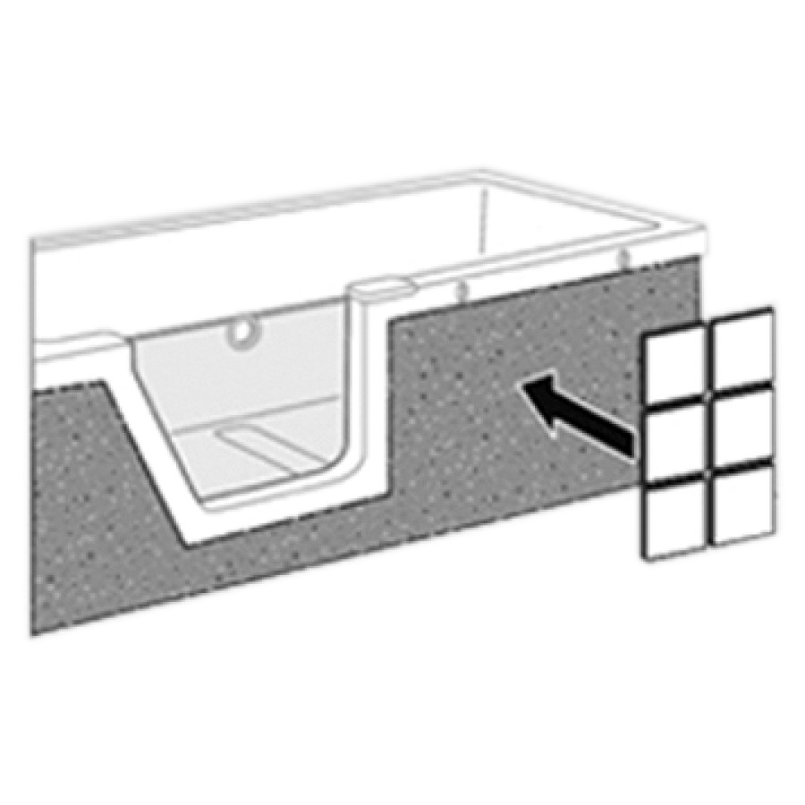 Support pour carrelage STEP-IN
PURE, pour STEP-IN 121 376
frontal, porte à gauche