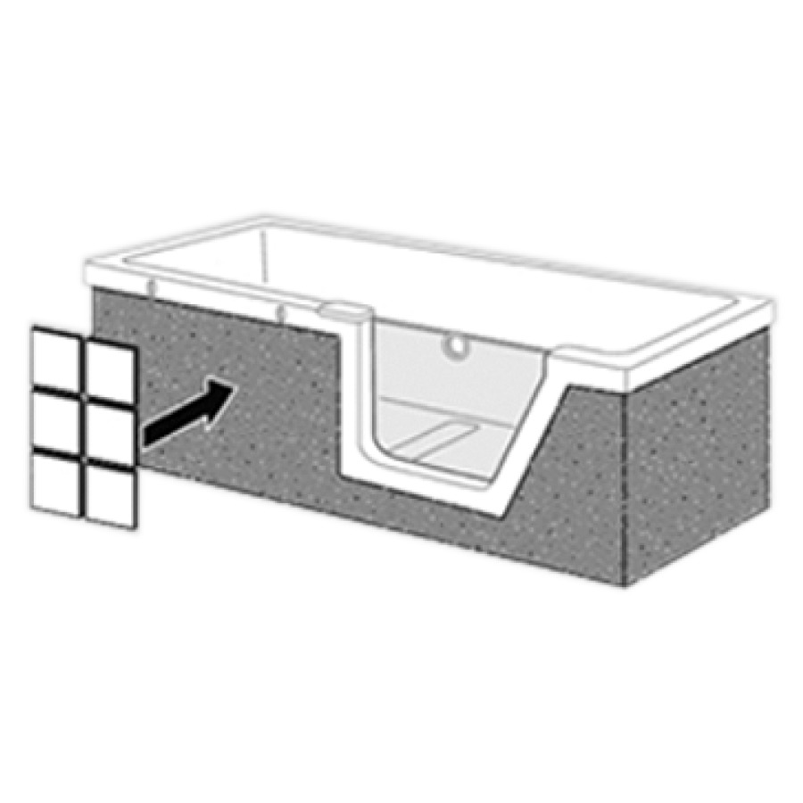 Support pour carrelage STEP-IN
PURE, pour STEP-IN 121 375
frontal et dos, porte à droite