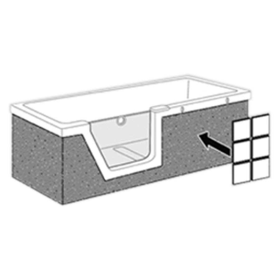 Support pour carrelage STEP-IN
PURE, pour STEP-IN 121 376
frontal et dos, porte à gauche