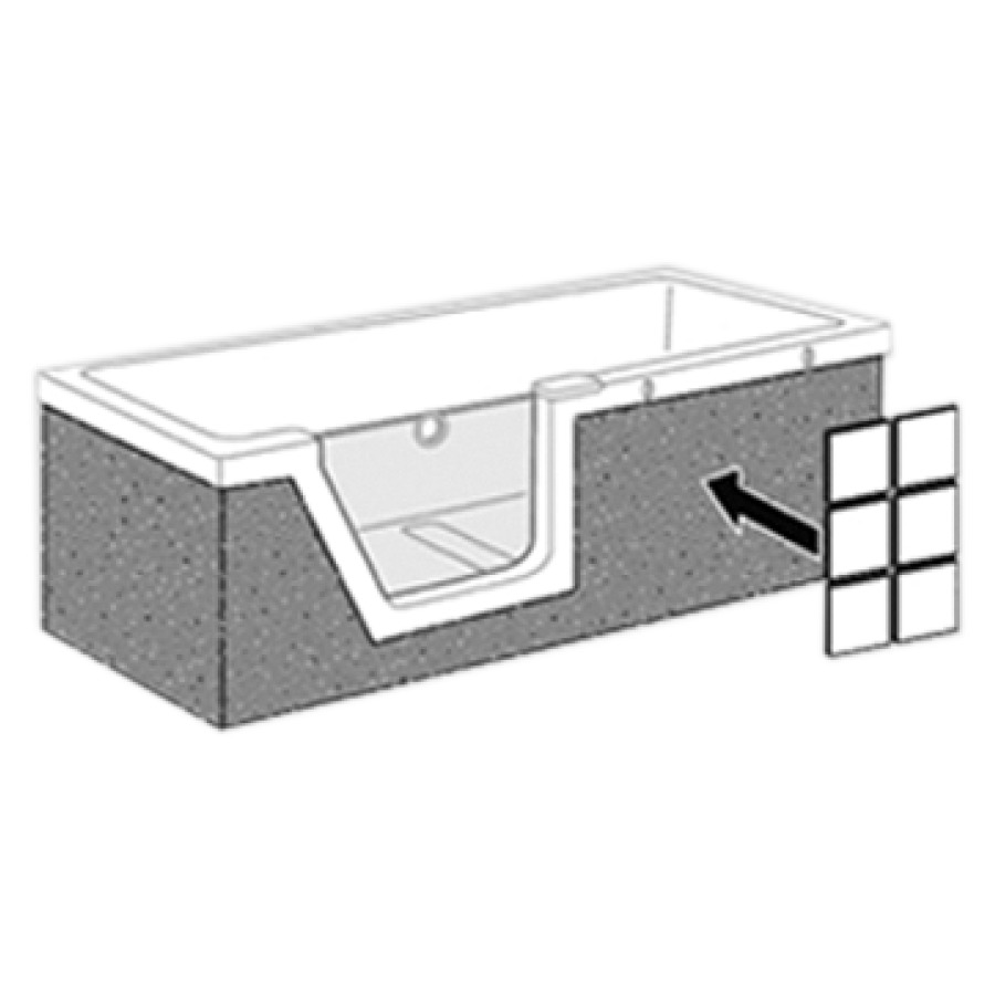 Support pour carrelage STEP-IN
PURE, pour STEP-IN 121 428
frontal et dos, porte à gauche
