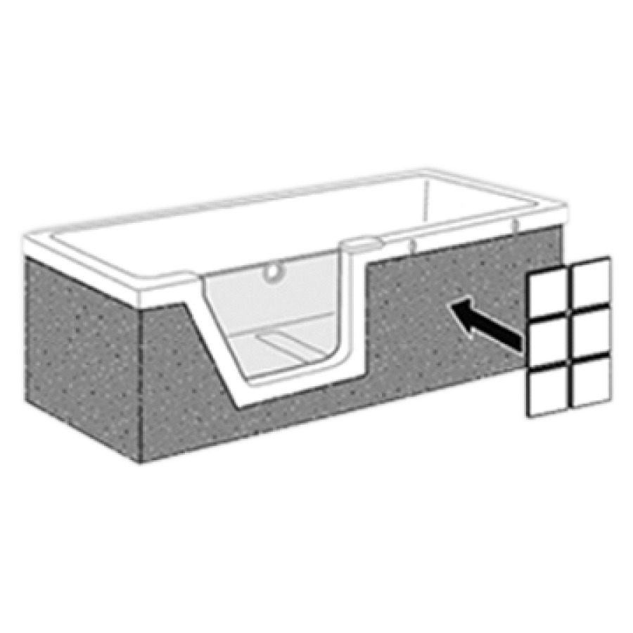 Support pour carrelage STEP-IN
PURE, pour STEP-IN 121 442
frontal et dos, porte à gauche
