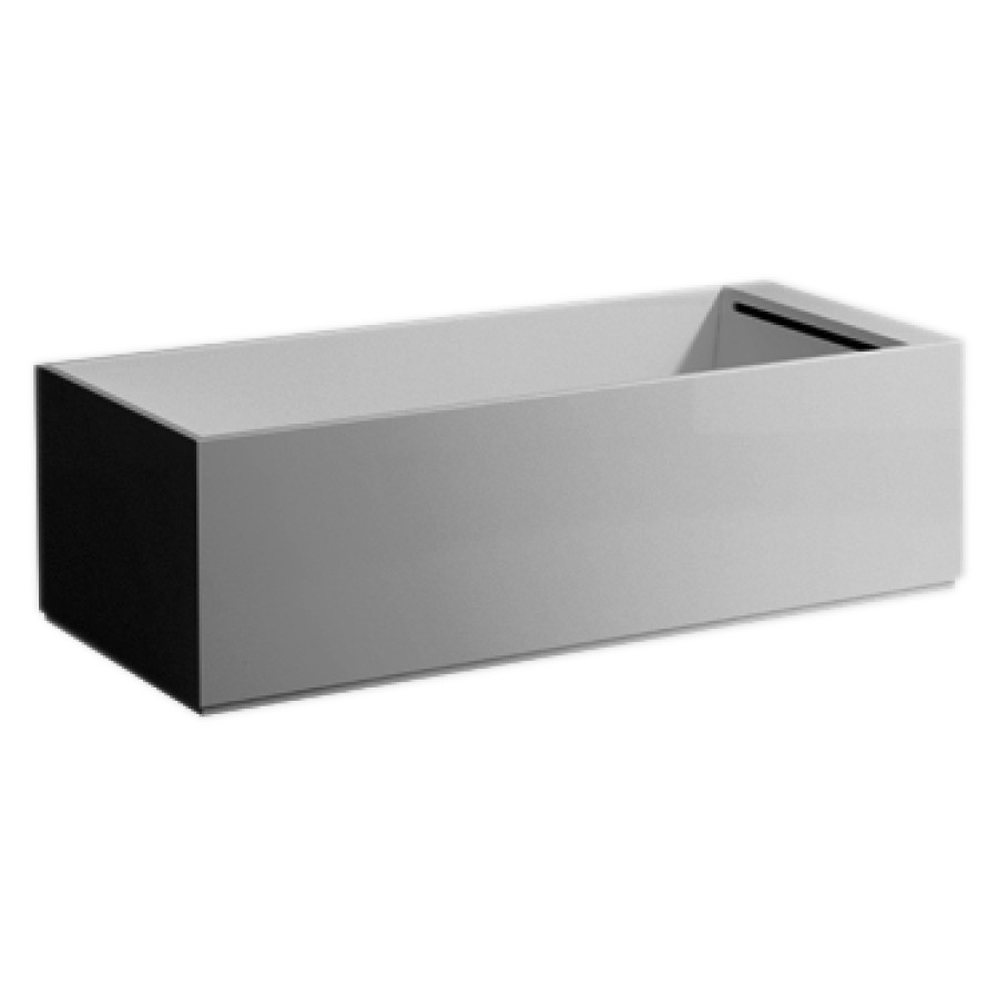 Baignoire KARTELL LAUFEN
176 x 44 x 76 cm
Fonte minérale, pose libre
écoulement au milieu, volume utile 250 L
tablier non amovible
avec commande tactile pour
rainure de trop-plein illuminée
avec garniture d’écoulement et de trop-plein