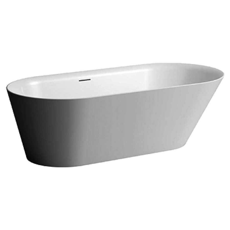 Baignoire KARTELL LAUFEN
171.5 x 45/52 x 81.5 cm
Fonte minérale, pose libre
écoulement au milieu, volume utile 275 L
avec garniture d’écoulement et de trop-plein