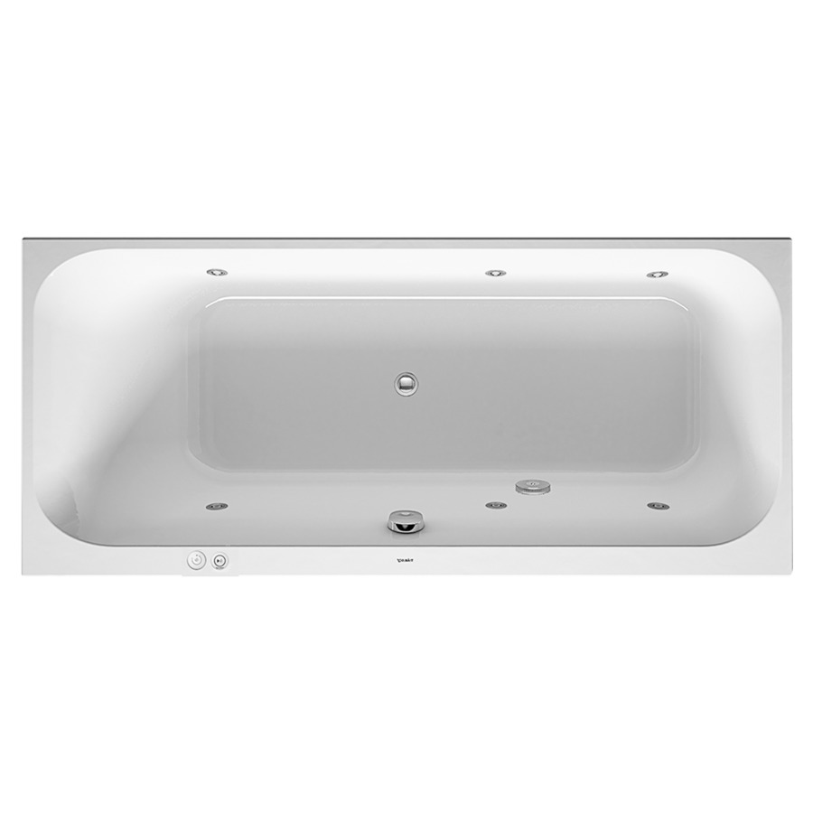 Baignoire HAPPY D.2
170 x 75 x 46 cm
Whirlpool, système Jet
matière synthétique
à encastrer, trop-plein devant
au milieu, dossier à gauche
6 buses latérale d'air et
d'eau, vidage, chevalet
de montage