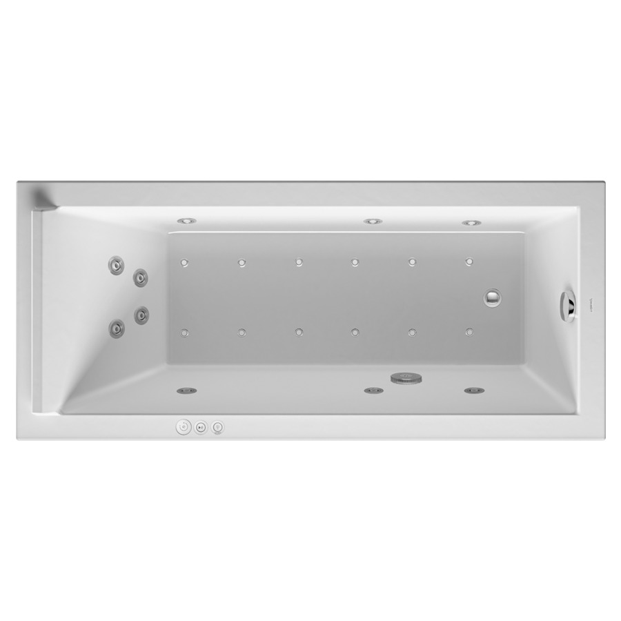 Baignoire STARCK
170 x 75 x 46 cm
Whirlpool, système Combi P
matière synthétique
à encastrer ou pour tablier
6 buses latérale d'air et
d'eau, 12 buses de sol d'air
4 buses dorsal d'air et d'eau
vidage, chevalet de montage