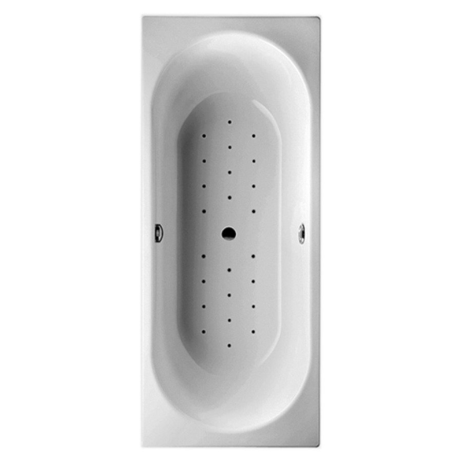 Baignoire DUETT SILENT
180 x 80 x 42 cm, acier
système Whirl, 24 buses d'air
vidage, chevalet de montage
isolation phonique
norme SIA 181