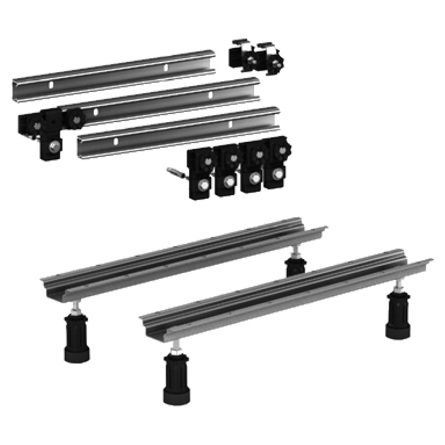 Pied-support MEPA WA-PLUS
H 11-19 cm réglable, 2 pieds
réglables avec système
isolation phonique ADS
3 listeaux 70 cm avec fixation
isolation phonique, connecteur
de raccordement en T
2 pinces, pour baignoires
synthétiques jusqu'à
190 x 90 cm