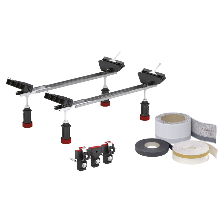 Set montage isolation phonique
avec ruban d'étanchéité MEPA
3S WSgrip Schmidlin
H 13,5-26,5 cm réglable, pied-
support WSgrip, fixation
Aquaproof Plus, pour
baignoires en acier Schmidlin
jusqu'a 180 x 80 cm
conforme à la norme SIA 181