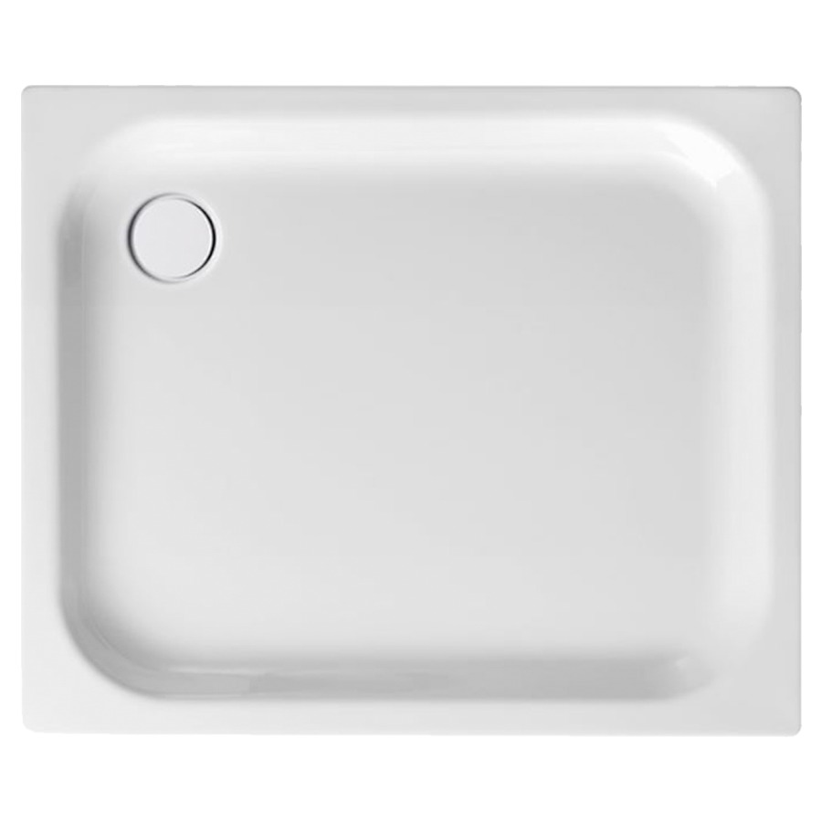 Receveur de douche SCHMIDLIN
90 x 75 x 6,5 cm, acier
écoulement côté long derrière
à gauche D 90 mm, isolation
phonique