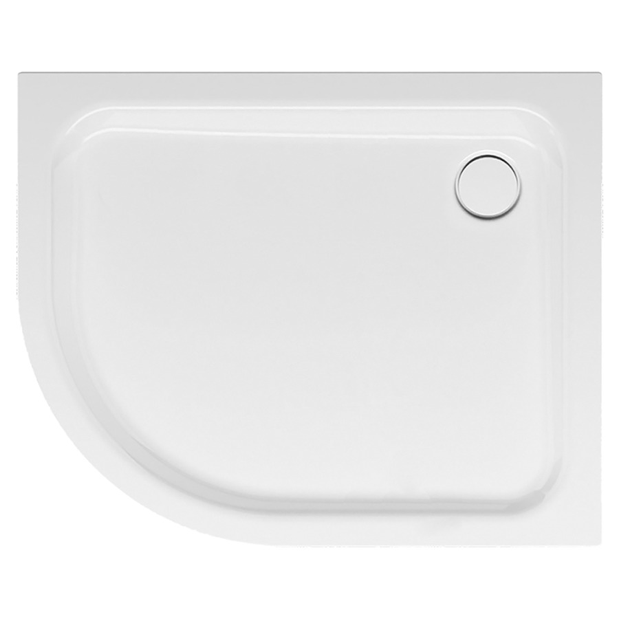 Receveur douche d'angle
SCHMIDLIN, 100 x 80 x 6,5 cm
rayon 50 cm, acier, écoulement
angle à droite D 90 mm
isolation phonique