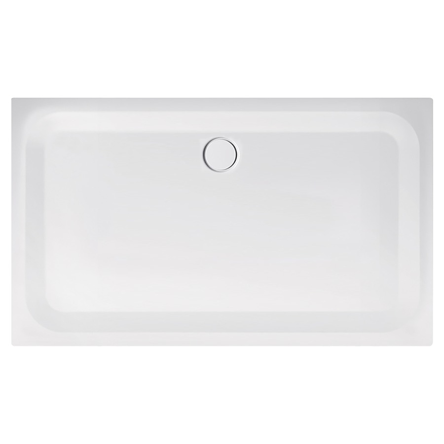 Receveur de douche SCHMIDLIN
160 x 90 x 3,5 cm, acier
écoulement côté long au
milieu D 90 mm, isolation
phonique