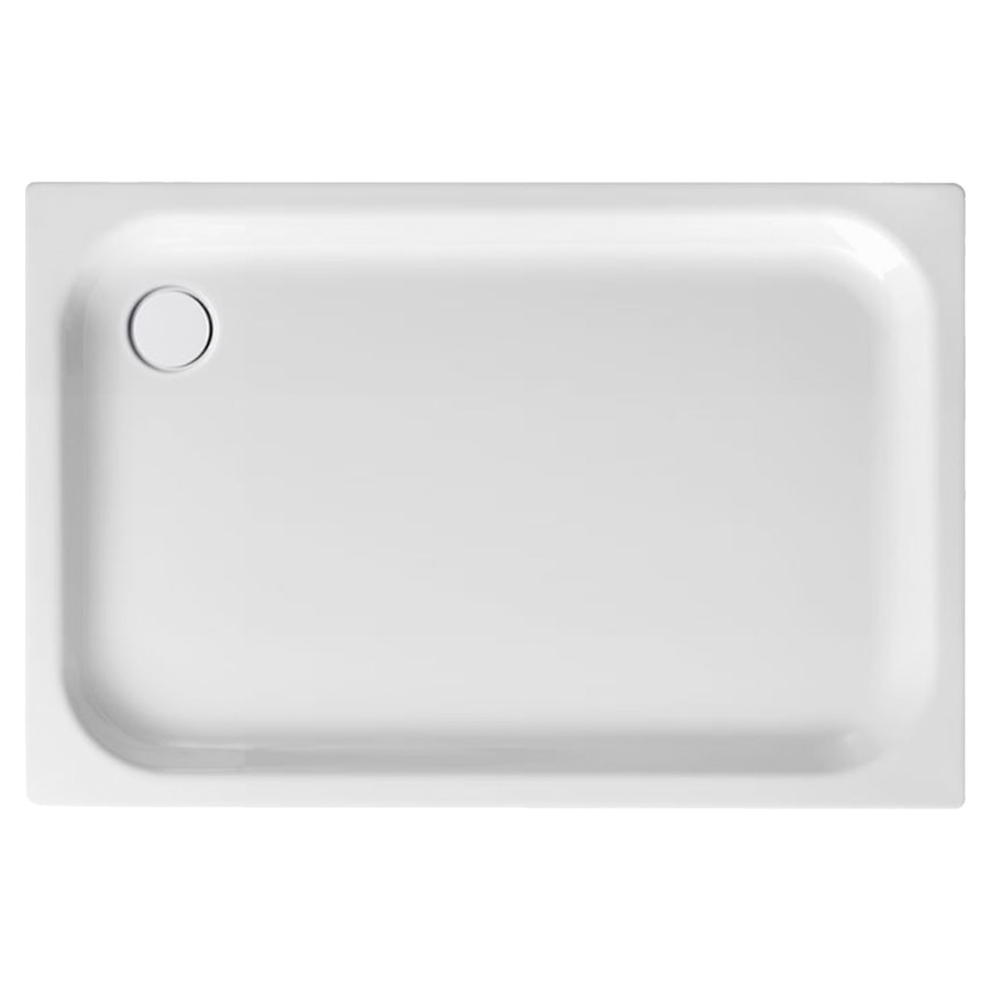 Receveur de douche SCHMIDLIN
90 x 60 x 6,5 cm, acier
écoulement côté long derrière
à gauche D 90 mm, isolation
phonique