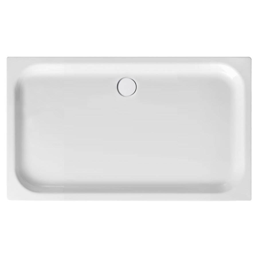 Receveur de douche SCHMIDLIN
160 x 90 x 6,5 cm, acier
écoulement côté long au
milieu D 90 mm, isolation
phonique