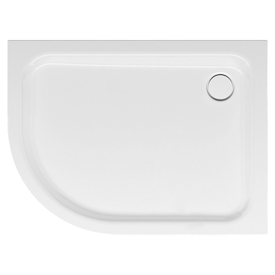 Receveur douche d'angle
SCHMIDLIN, 120 x 90 x 6,5 cm
rayon 50 cm, acier, écoulement
angle à droite D 90 mm
isolation phonique