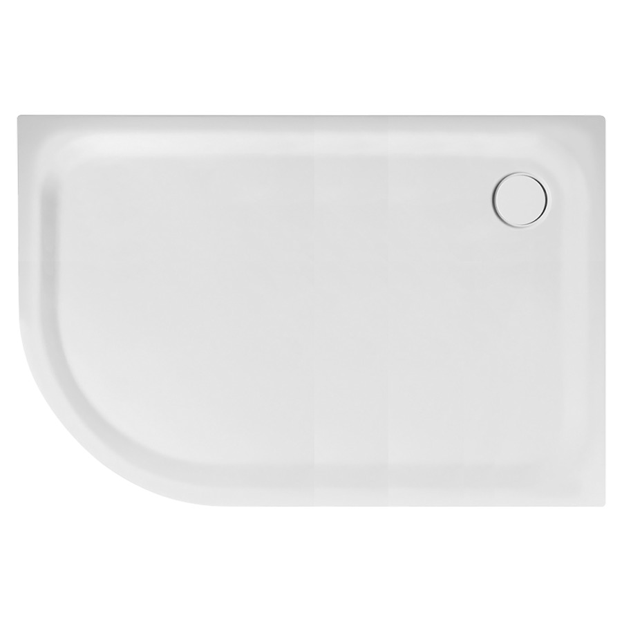 Receveur douche d'angle
SCHMIDLIN, 120 x 80 x 3,5 cm
rayon 50 cm, acier, angle à
droite, écoulement D 90 mm
isolation phonique