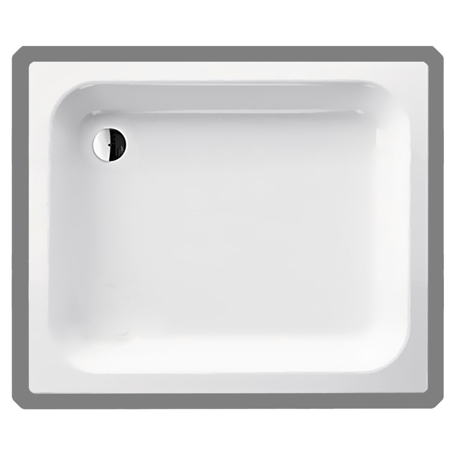 Duschenwanne SCHMIDLIN
90 x 75 x 15 cm, Stahl
Ablauf hinten links D 52 mm
Zargen an 4 Seiten, Z1111
Schallisolierung