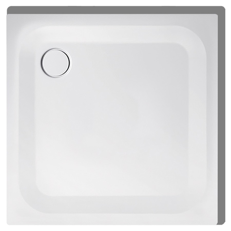 Receveur de douche SCHMIDLIN
90 x 90 x 2,5 cm, acier
écoulement derrière à gauche
D 90 mm, rebords derrière et à
droite, Z1100, cadre de
montage, isolation phonique