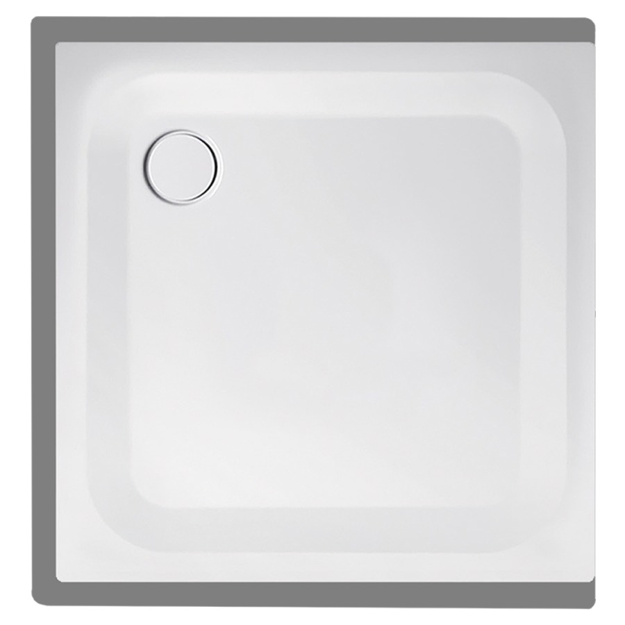 Receveur de douche SCHMIDLIN
90 x 90 x 2,5 cm, acier
écoulement derrière à gauche
D 90 mm, rebords derrière
à devant et à gauche, Z1011
cadre de montage, isolation
phonique