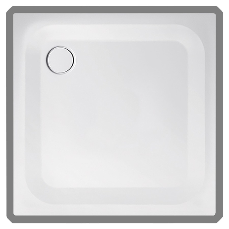 Receveur de douche SCHMIDLIN
90 x 90 x 2,5 cm, acier
écoulement derrière à gauche
D 90 mm, rebords sur 4 côtés
Z1111, cadre de montage
isolation phonique
