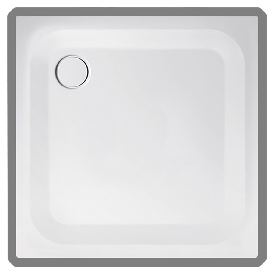 Receveur de douche SCHMIDLIN
80 x 80 x 3,5 cm, acier
écoulement derrière à gauche
D 90 mm, rebords sur 4 côtés
Z1111, cadre de montage
isolation phonique