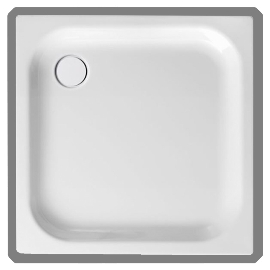 Duschenwanne SCHMIDLIN
90 x 90 x 6,5 cm, Stahl
Ablauf hinten links D 90 mm
Zargen an 4 Seiten, Z1111
Schallisolierung