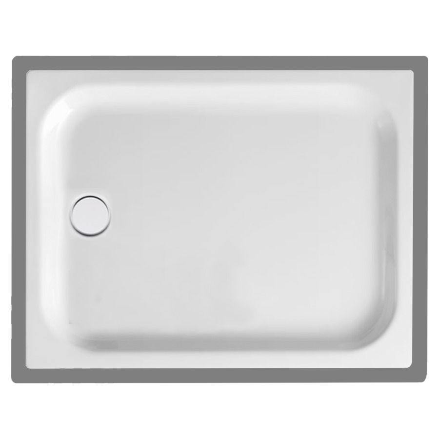 Duschenwanne SCHMIDLIN
100 x 75 x 6,5 cm, Stahl
Ablauf links Mitte D 90 mm
Zargen an 4 Seiten, Z1111
Schallisolierung