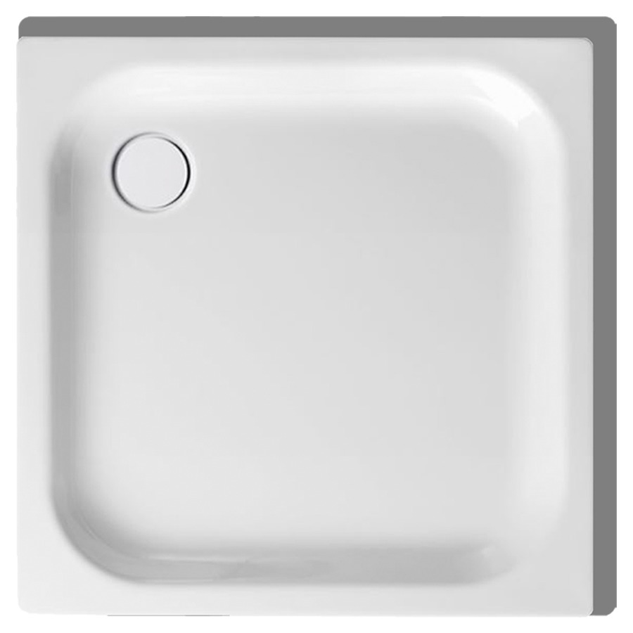 Receveur de douche SCHMIDLIN
80 x 80 x 6,5 cm, acier
écoulement derrière à gauche
D 90 mm, rebords derrière et
à droite, Z1100, isolation
phonique