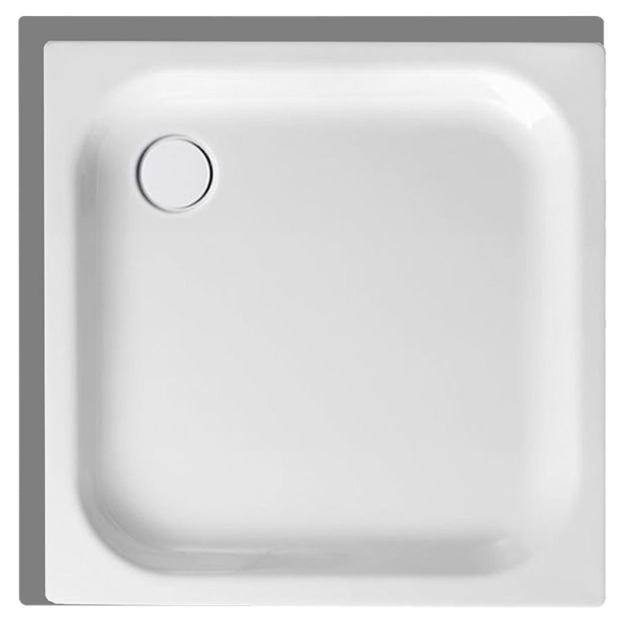 Receveur de douche SCHMIDLIN
80 x 80 x 6,5 cm, acier
écoulement derrière à gauche
D 90 mm, rebords derrière et
à gauche, Z1001, isolation
phonique