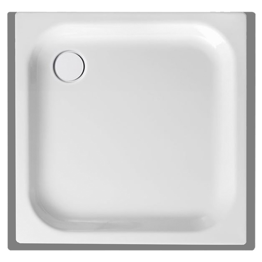 Receveur de douche SCHMIDLIN
80 x 80 x 6,5 cm, acier
écoulement derrière à gauche
D 90 mm, rebords devant
à gauche et à droite, Z0111
isolation phonique