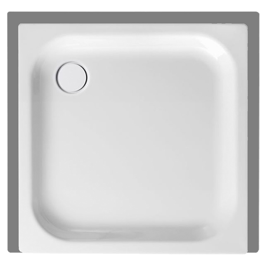 Receveur de douche SCHMIDLIN
80 x 80 x 6,5 cm, acier
écoulement derrière à gauche
D 90 mm, rebords derrière
à gauche et à droite, Z1101
isolation phonique