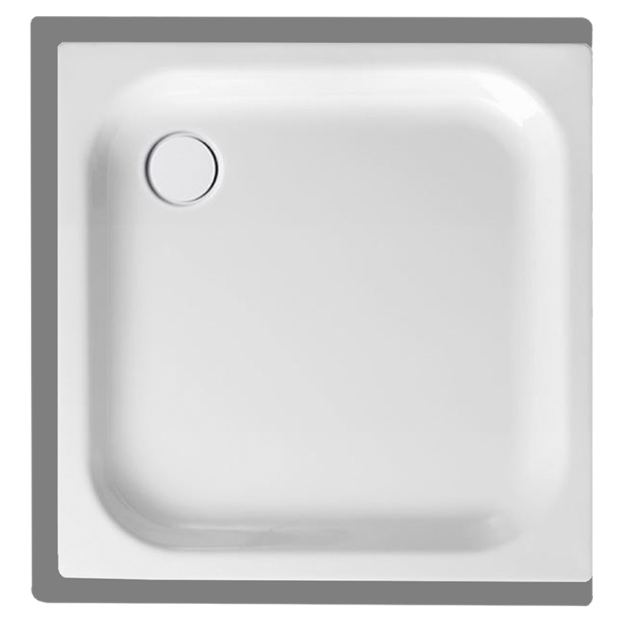 Receveur de douche SCHMIDLIN
80 x 80 x 6,5 cm, acier
écoulement derrière à gauche
D 90 mm, rebords derrière
à devant et à gauche, Z1011
isolation phonique