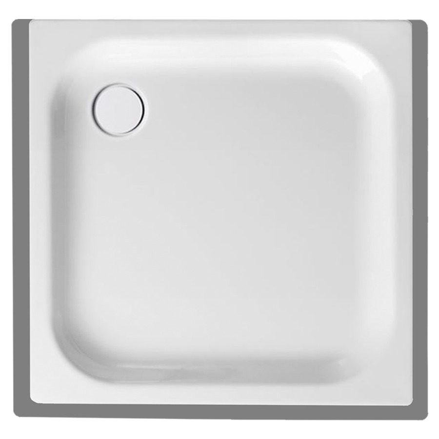 Receveur de douche SCHMIDLIN
90 x 90 x 6,5 cm, acier
écoulement derrière à gauche
D 90 mm, rebords devant
à gauche et à droite, Z0111
isolation phonique