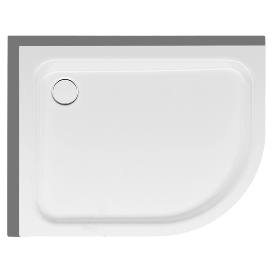Eckduschenwanne SCHMIDLIN
90 x 75 x 6,5 cm
Radius 50 cm, Stahl
Ablauf hinten links D 90 mm
Ecke links, Zargen hinten und
links, Z1001, Schallisolierung